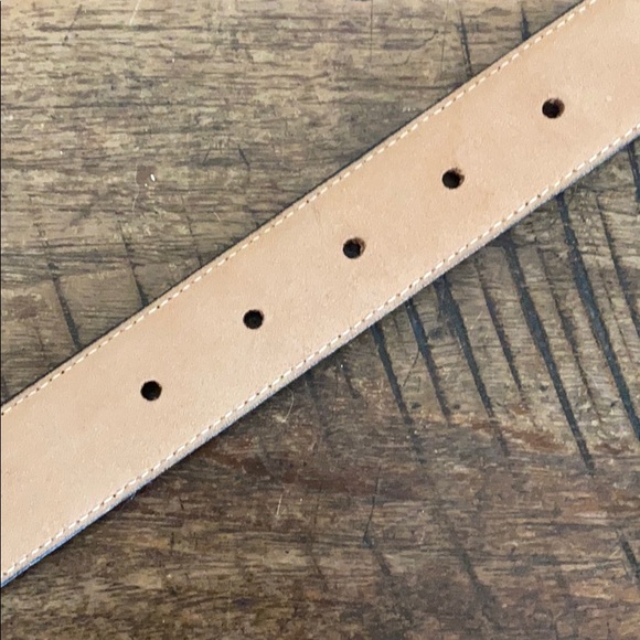 VINTAGE Neiman Marcus Navy Leather Belt - Picture 6 of 8